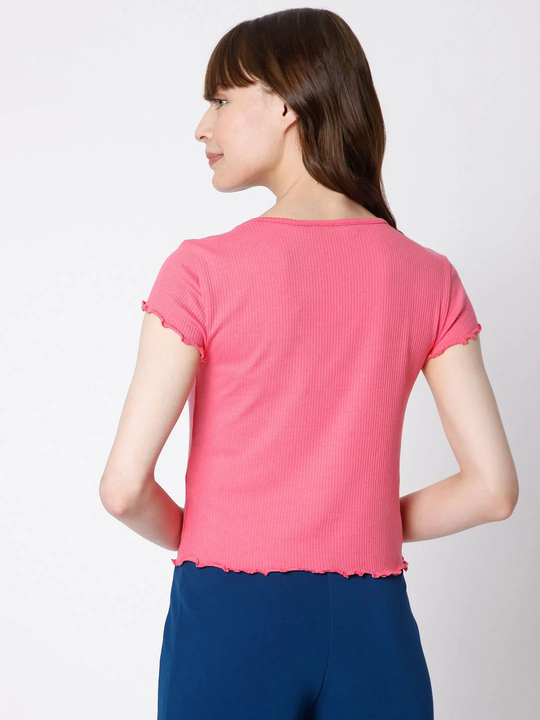 Pink Rib Knit Top - Image 4