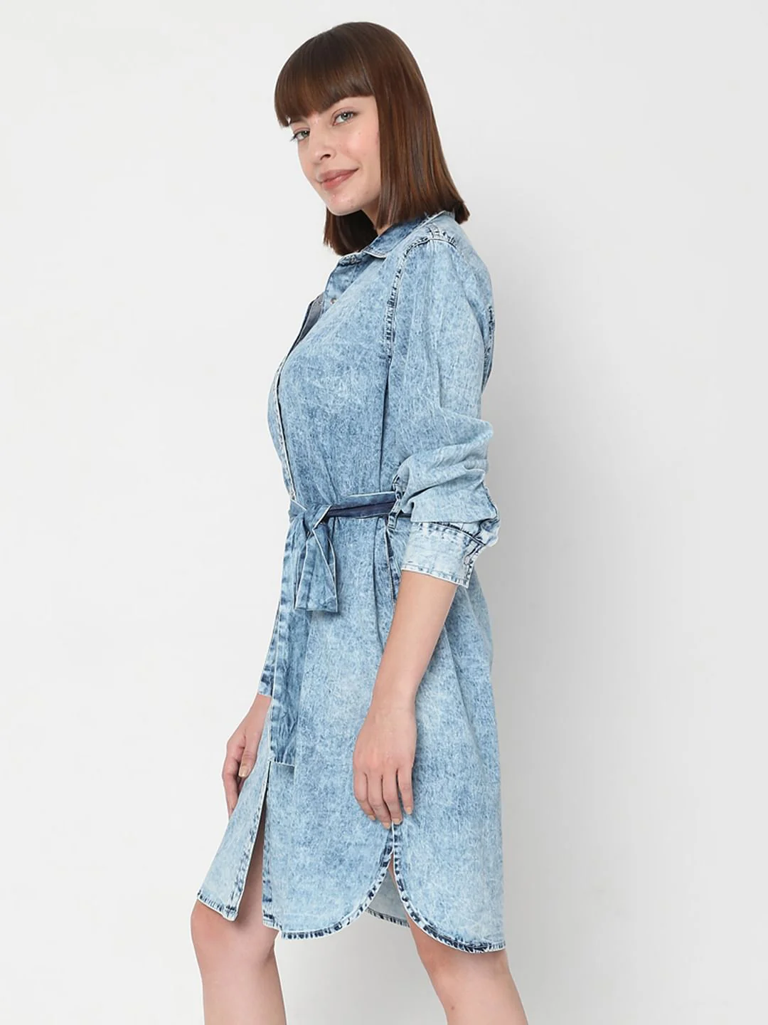 Blue Denim Shirt Dress - Image 3