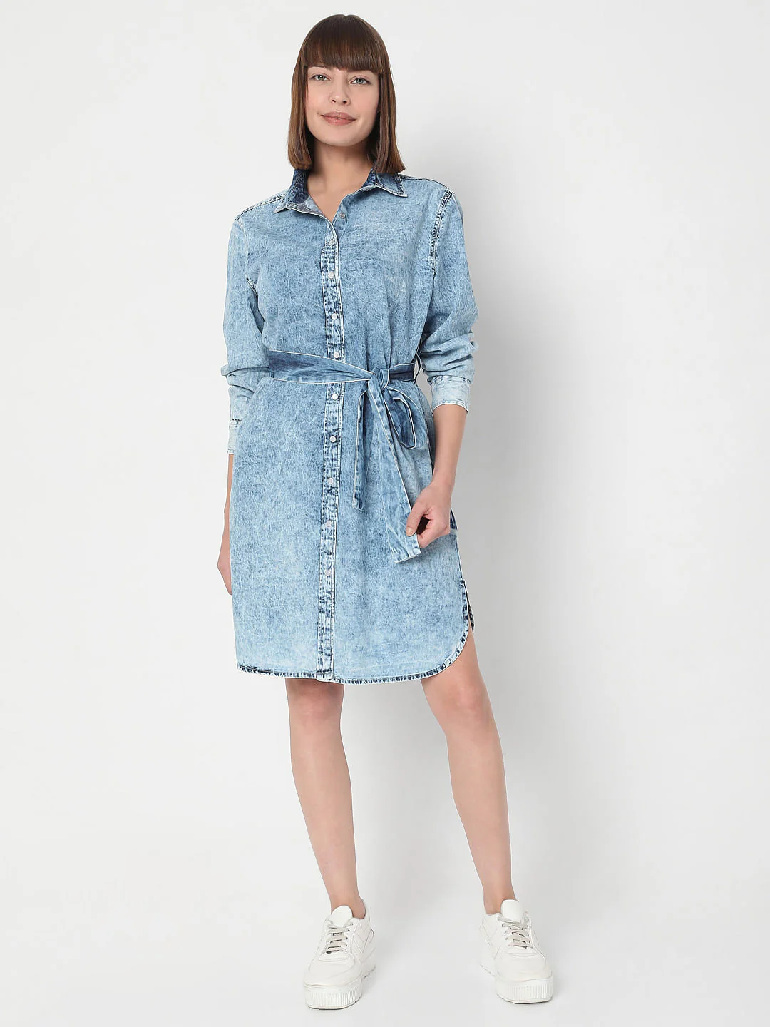 Blue Denim Shirt Dress - Image 6