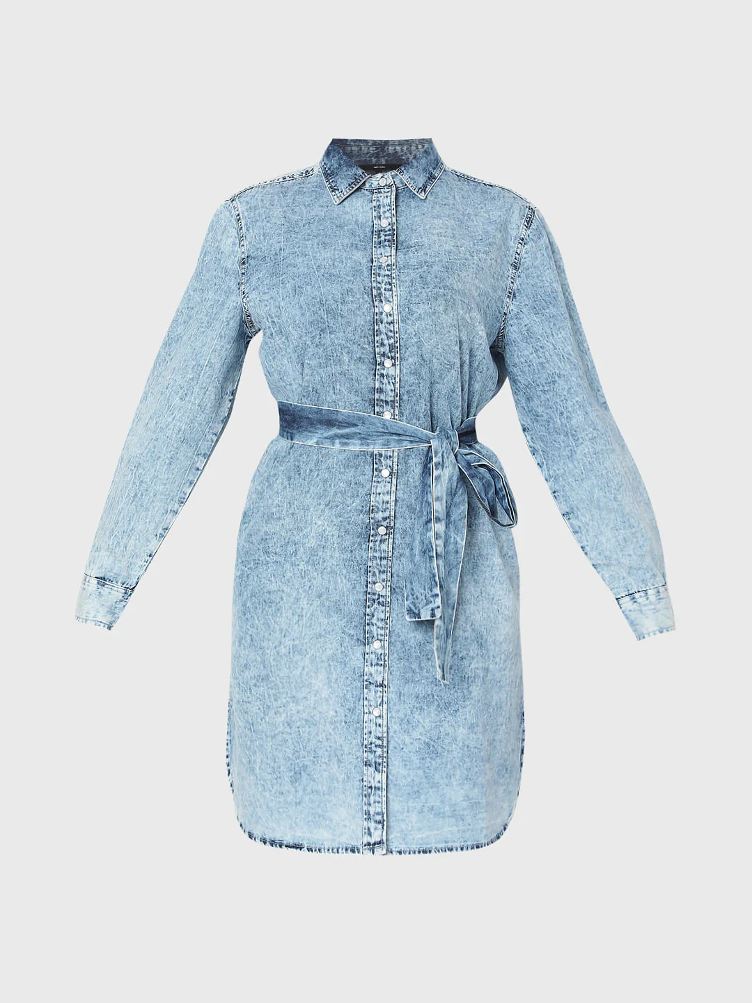 Blue Denim Shirt Dress - Image 7