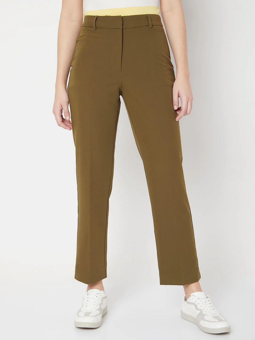 Green High Waist Trousers - Image 2