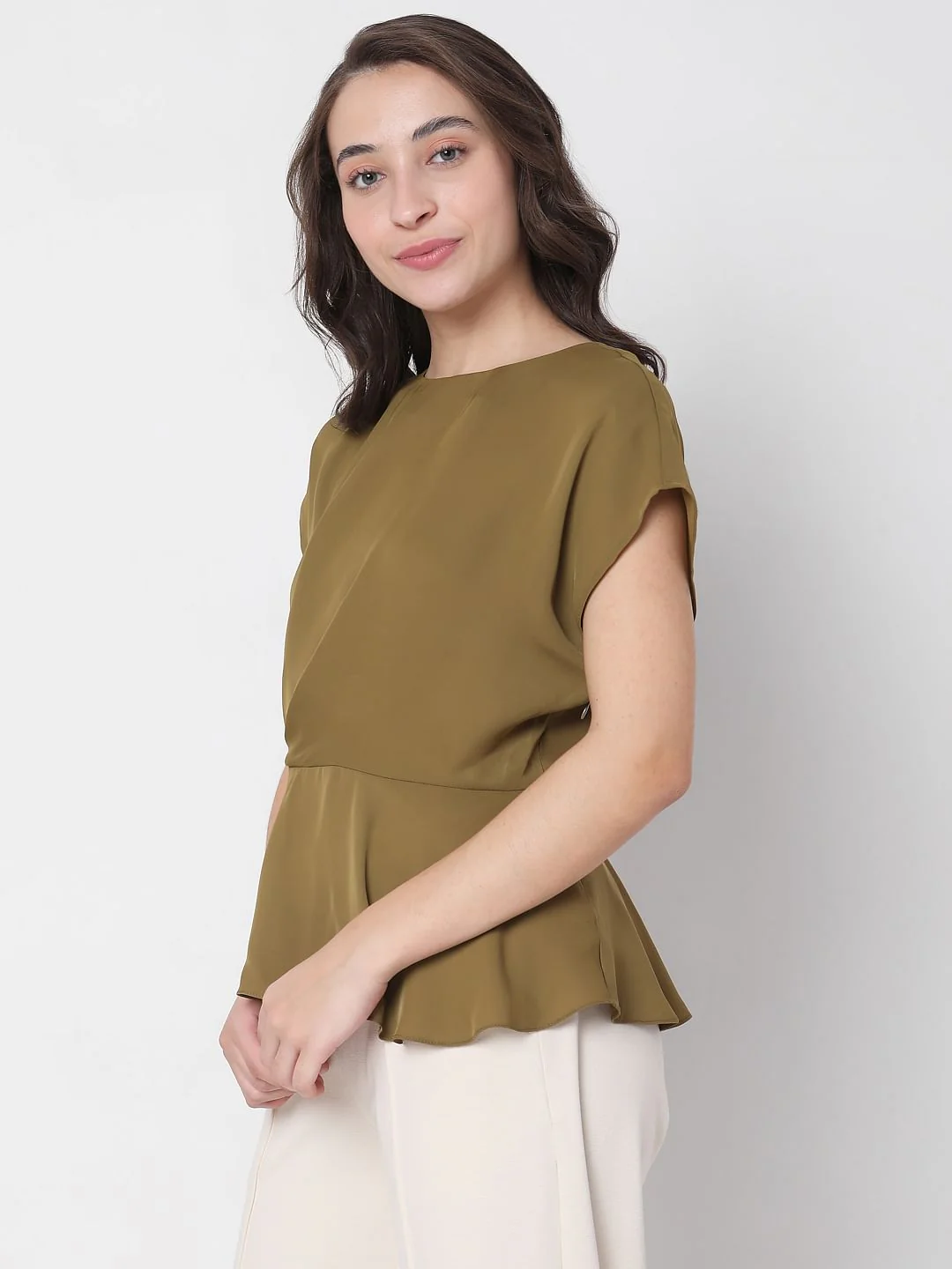 Green Peplum Top - Image 3