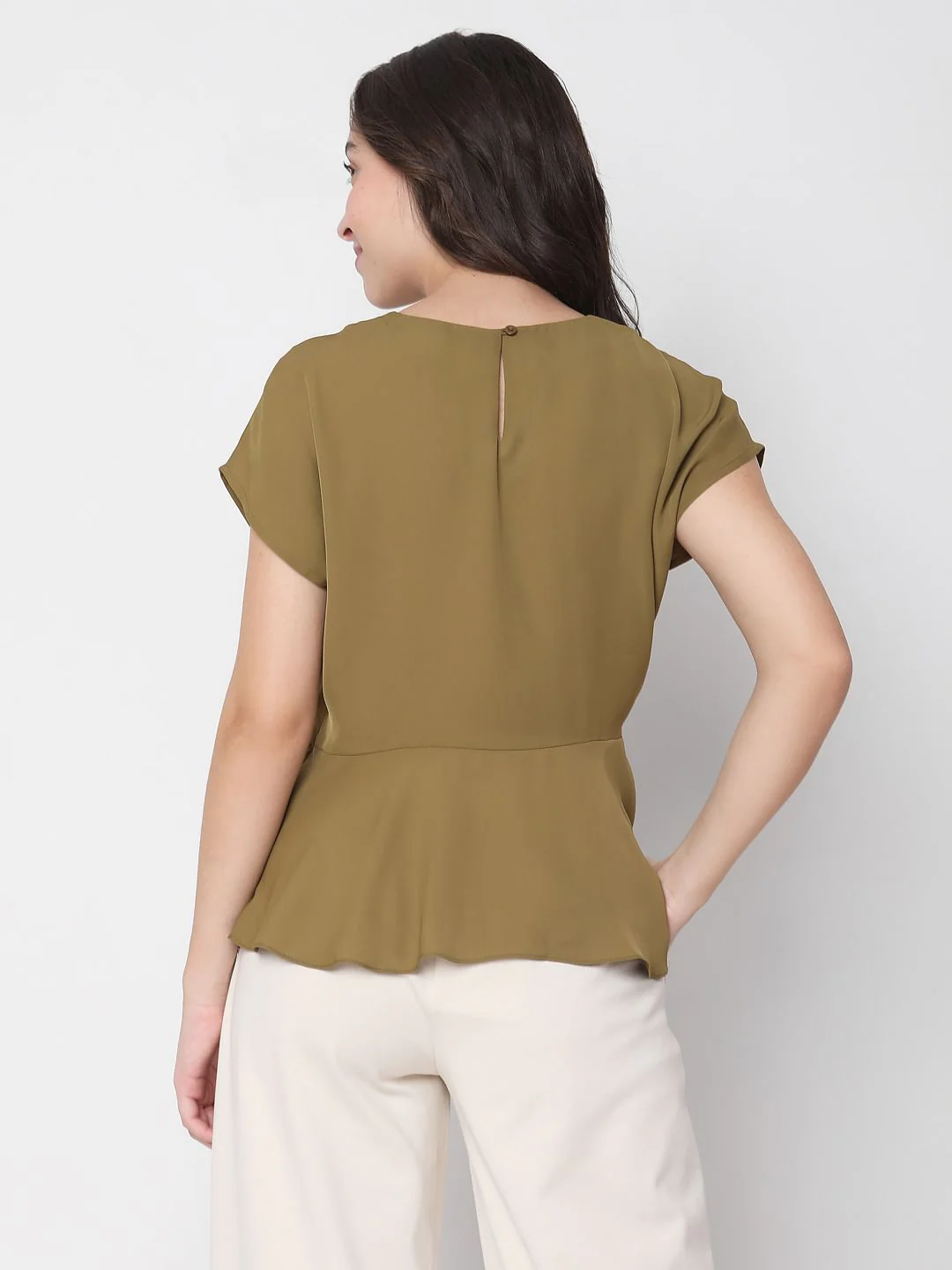 Green Peplum Top - Image 4
