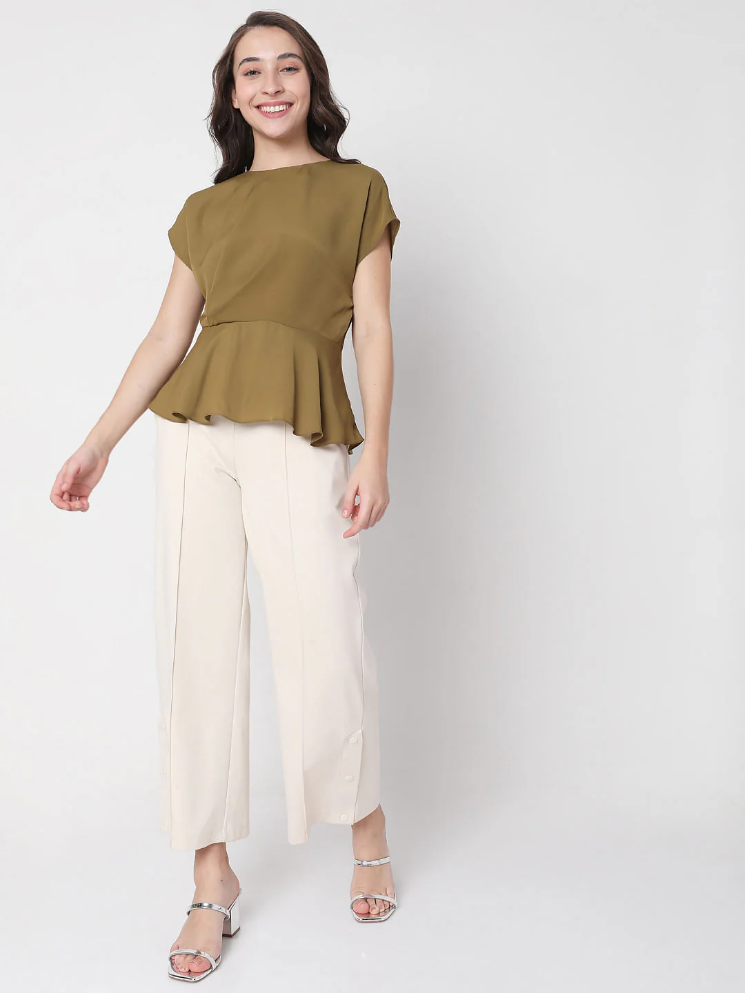 Green Peplum Top - Image 5