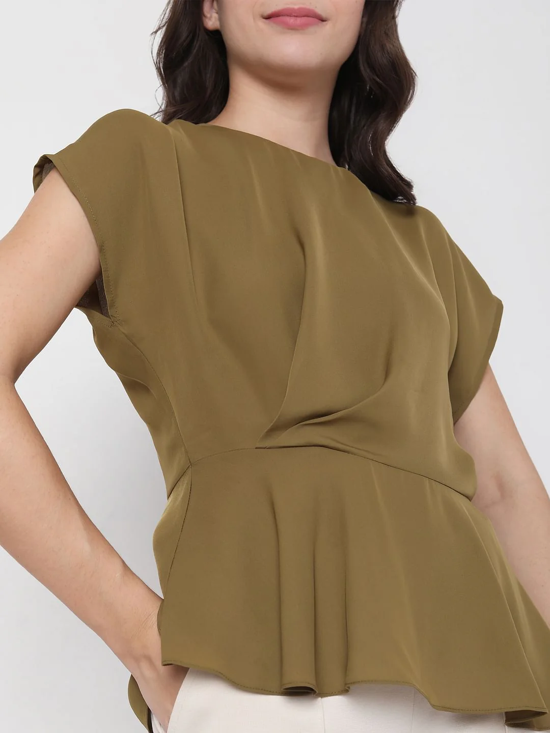 Green Peplum Top - Image 6