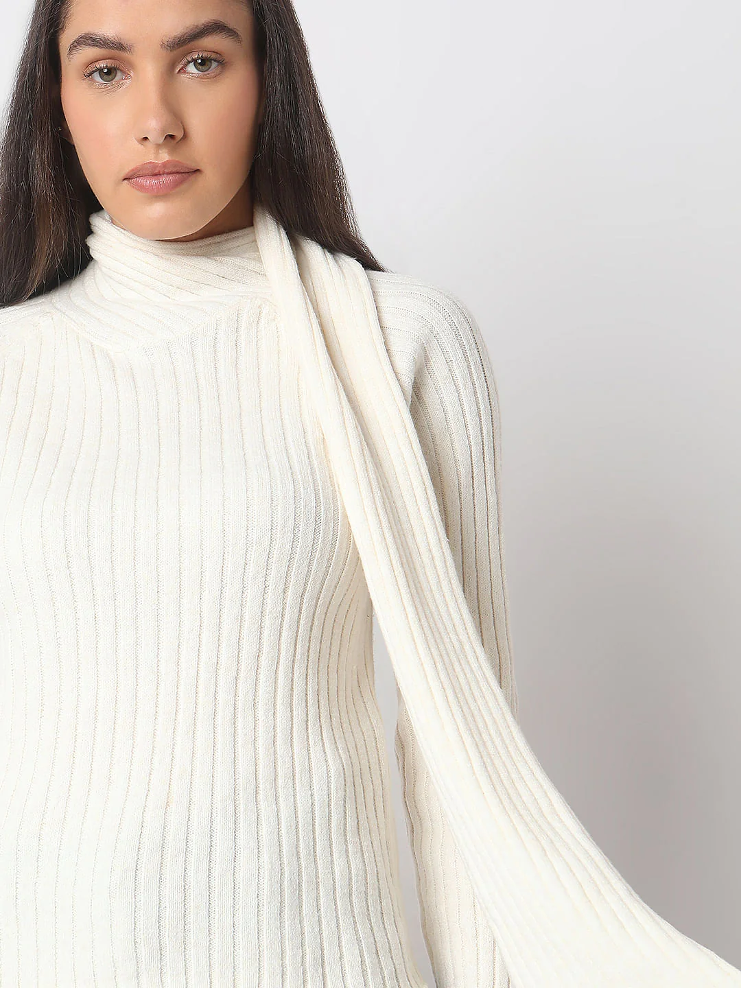 White Wrap Neck Top - Image 6