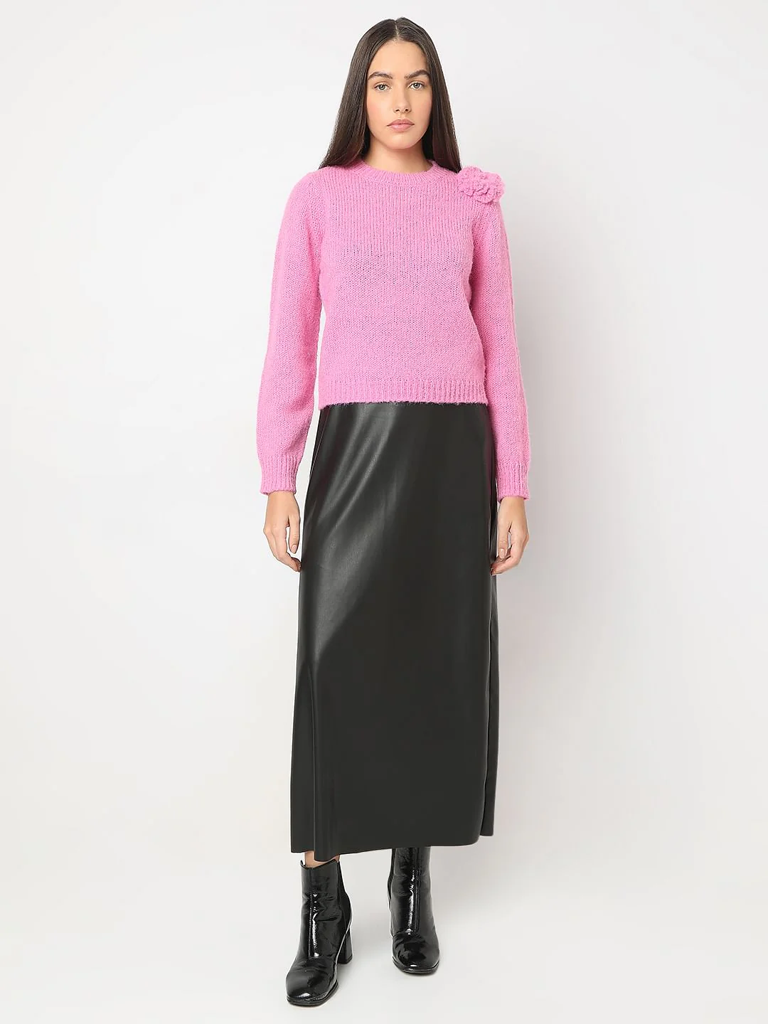 Pink Short Knit Pullover - Image 5