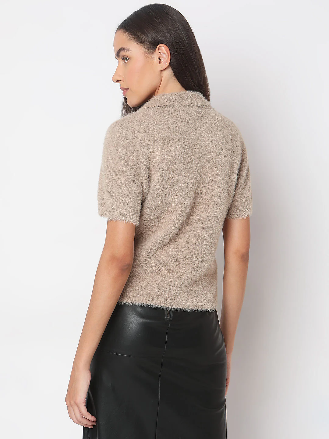 Beige Polo Neck Pullover - Image 4