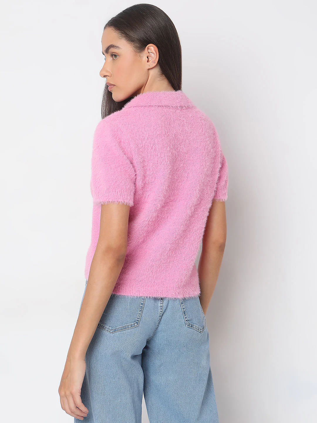 Pink Polo Neck Pullover - Image 4