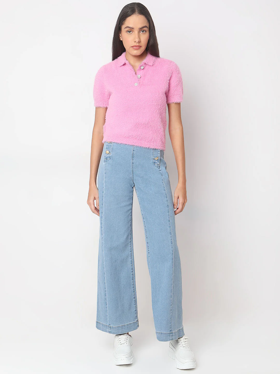 Pink Polo Neck Pullover - Image 5
