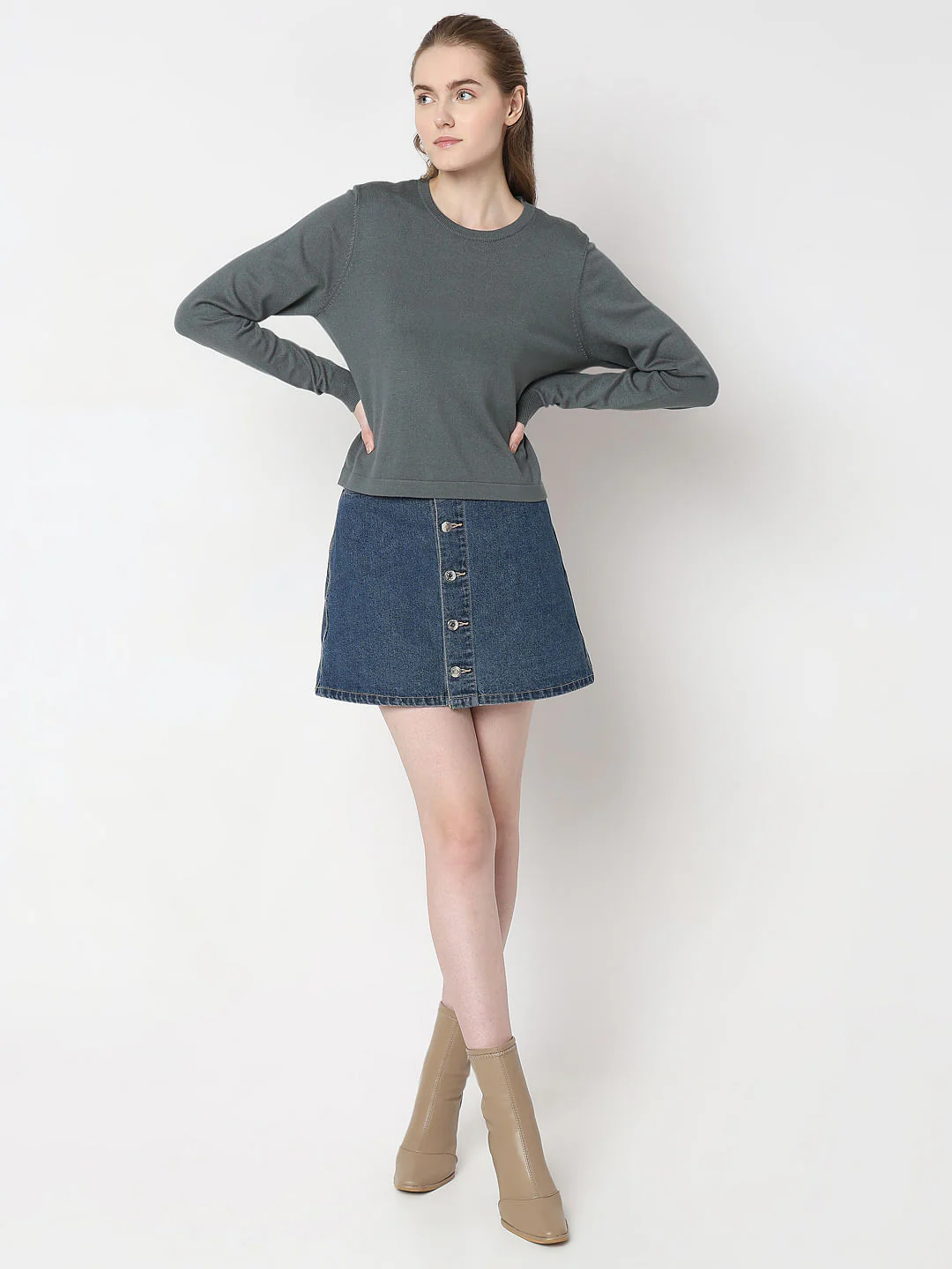 Dark Green Long Sleeve Pullover - Image 5