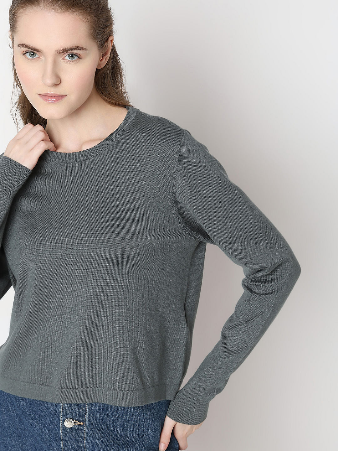 Dark Green Long Sleeve Pullover - Image 6