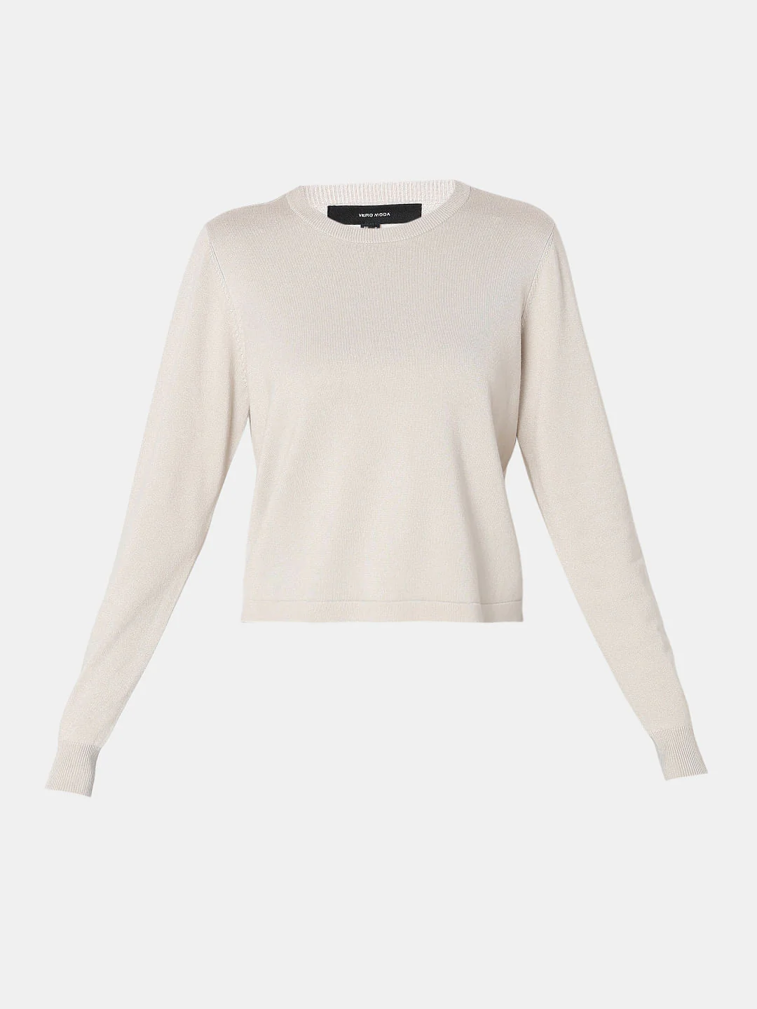 White O-Neck Short Pullover - Image 7