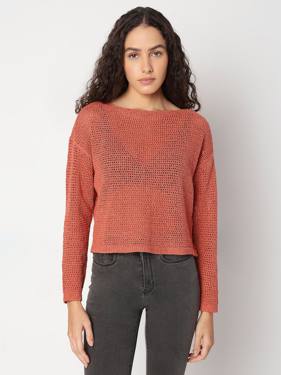 Red Boatneck Short Pullover - Image 2