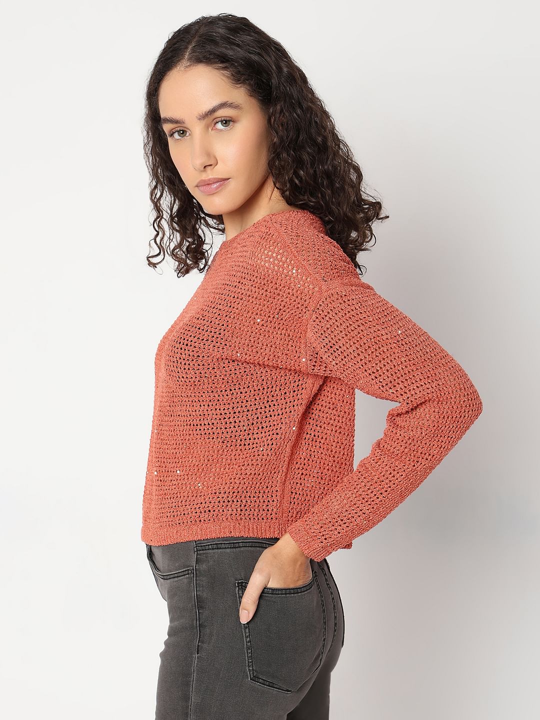 Red Boatneck Short Pullover - Image 3