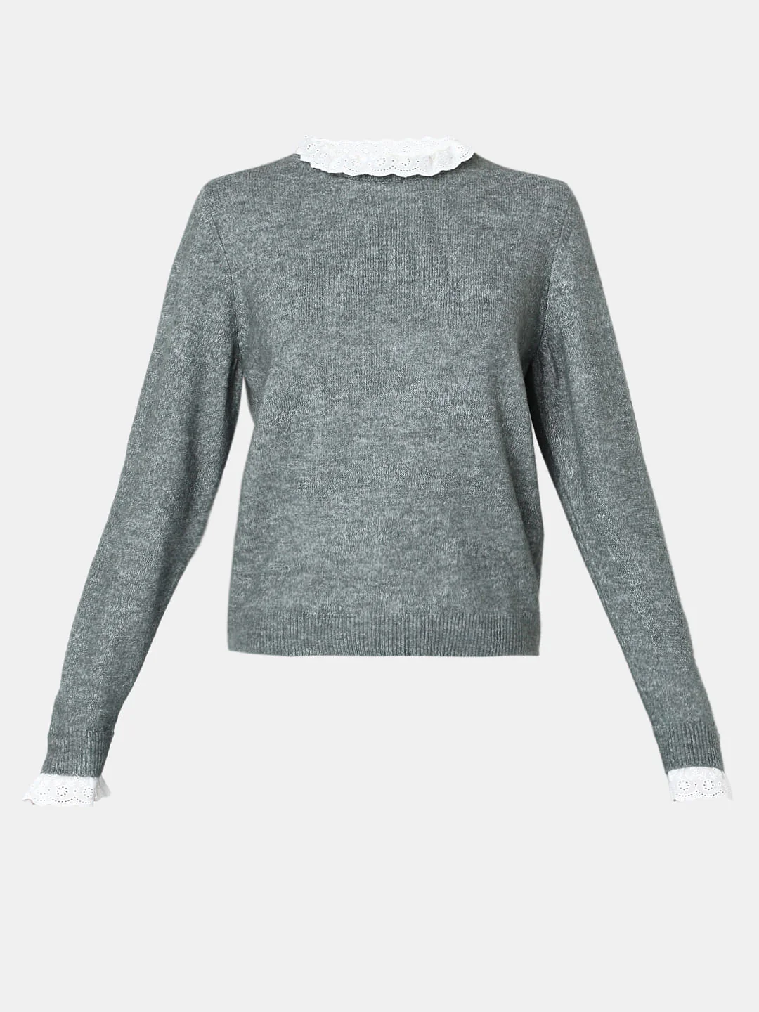 Green Schiffli Lace Collar Pullover - Image 7