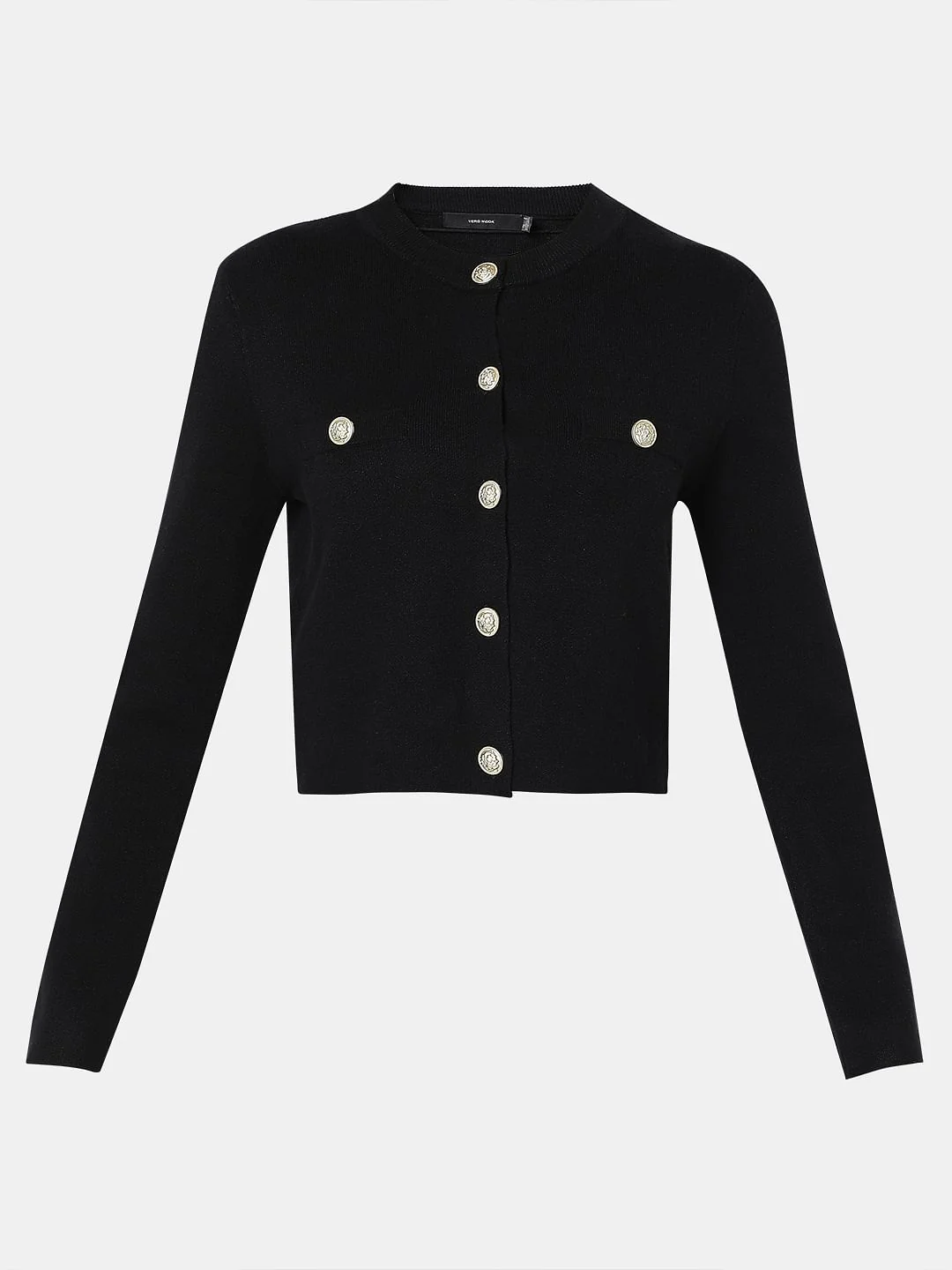 Black With Golden Button Cardigan - Image 7