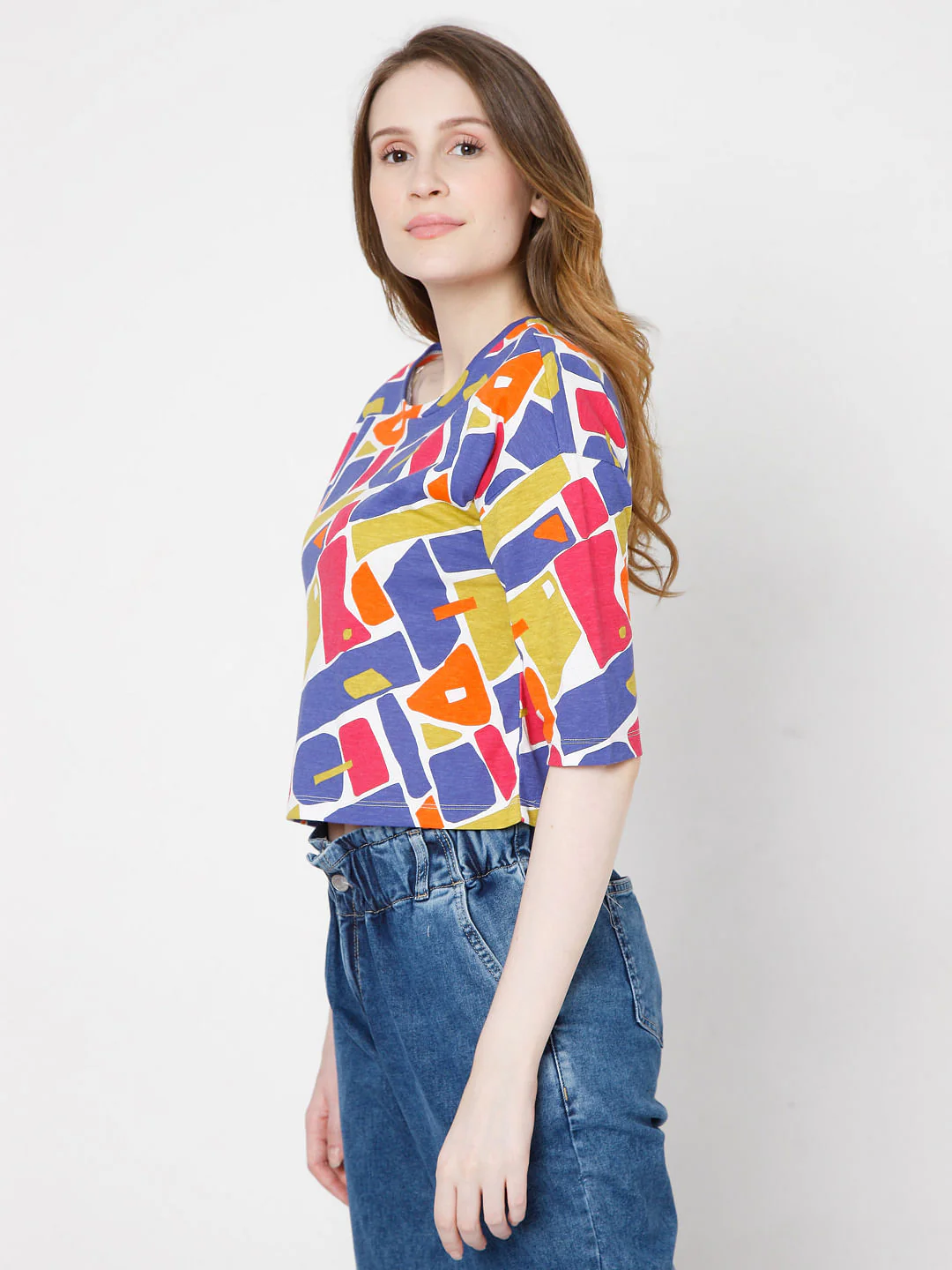 Multi-Coloured Cropped T-Shirt - Image 3