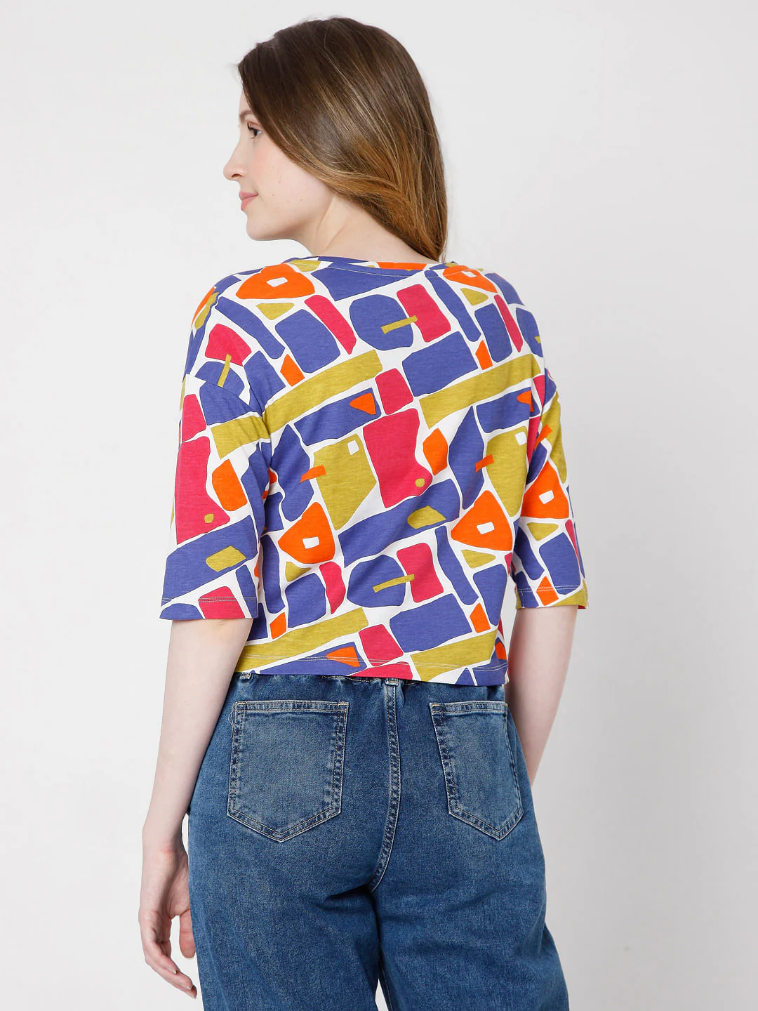 Multi-Coloured Cropped T-Shirt - Image 4