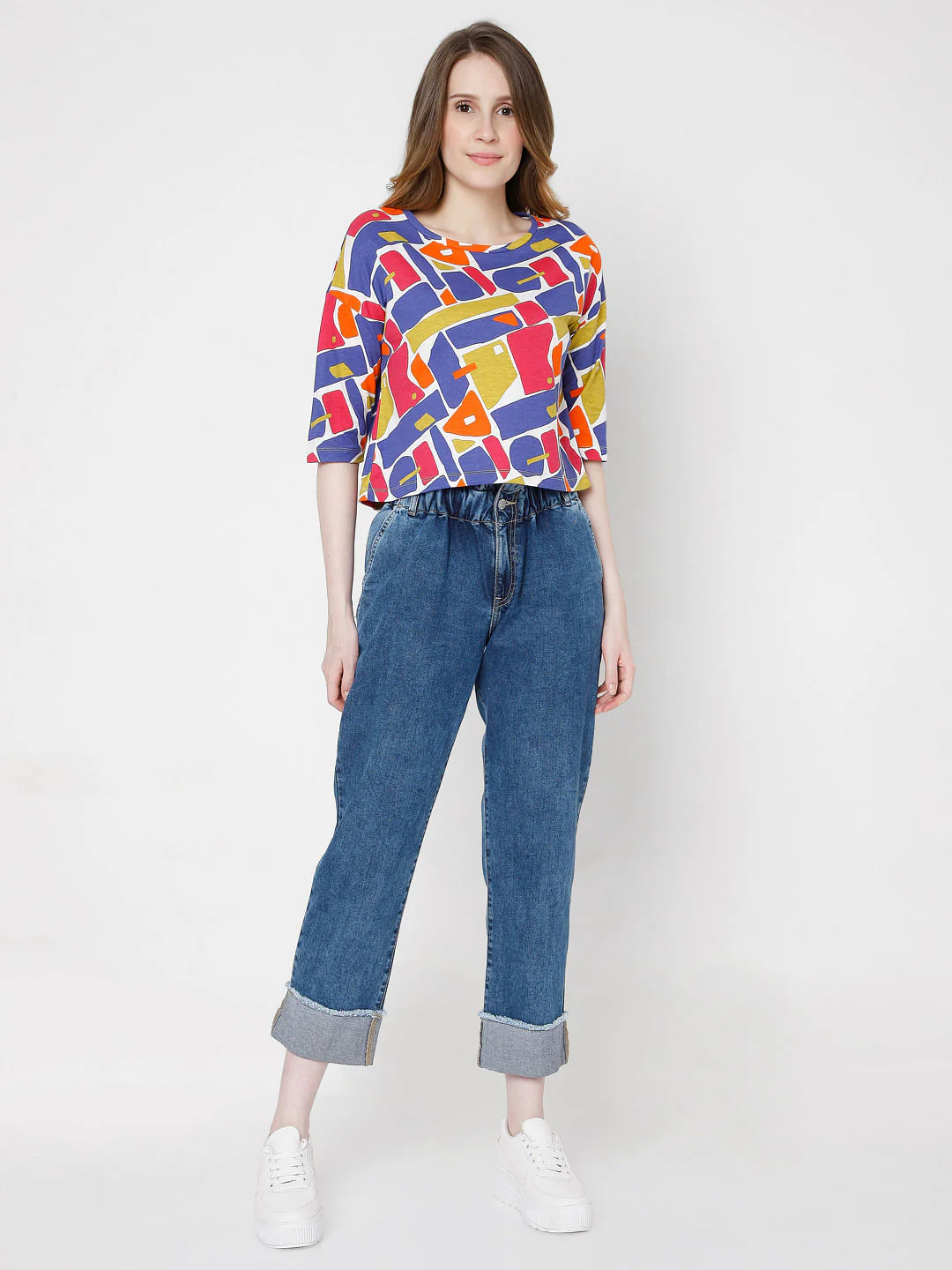Multi-Coloured Cropped T-Shirt - Image 5