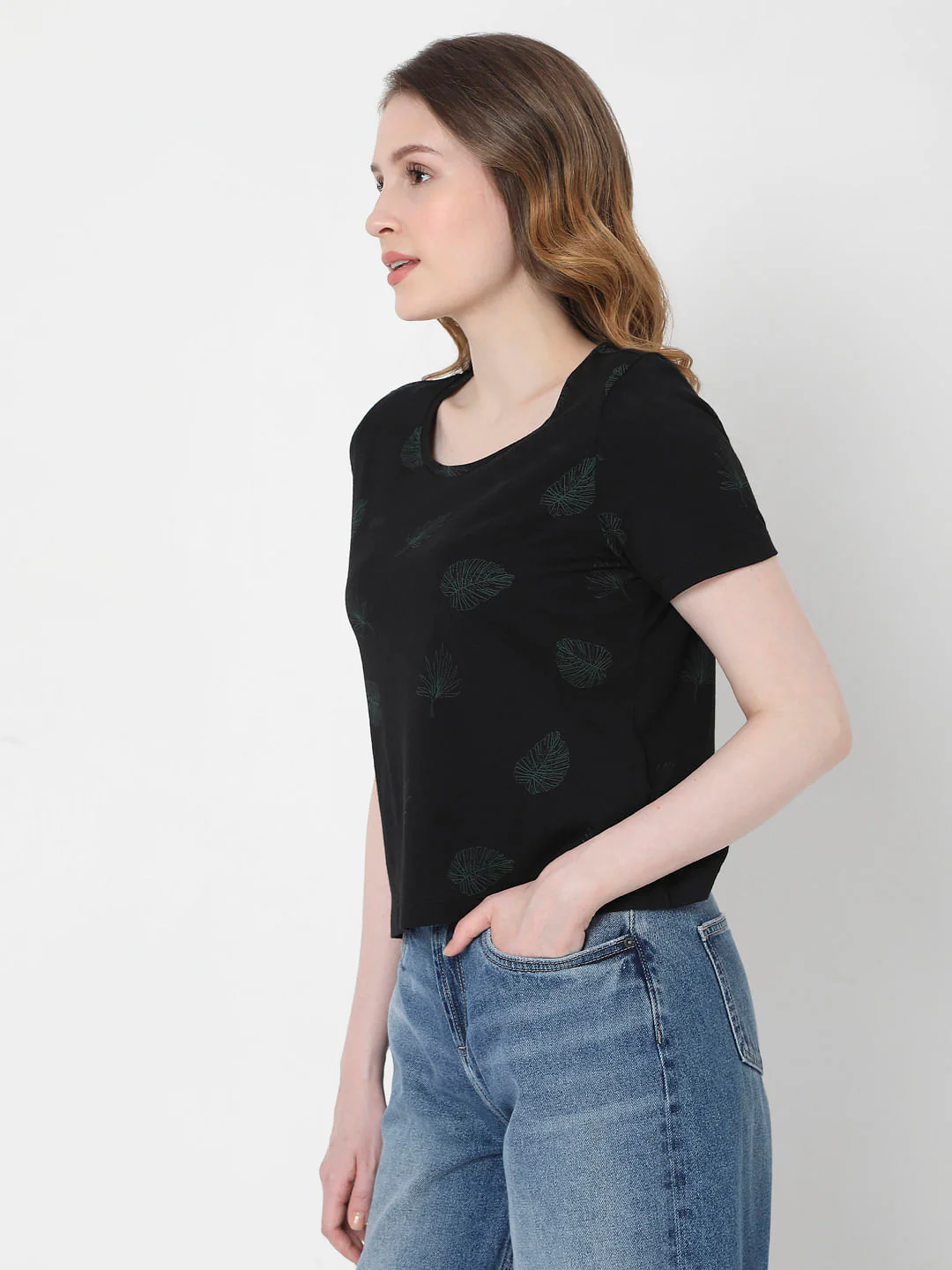 Black Printed T-Shirt - Image 3