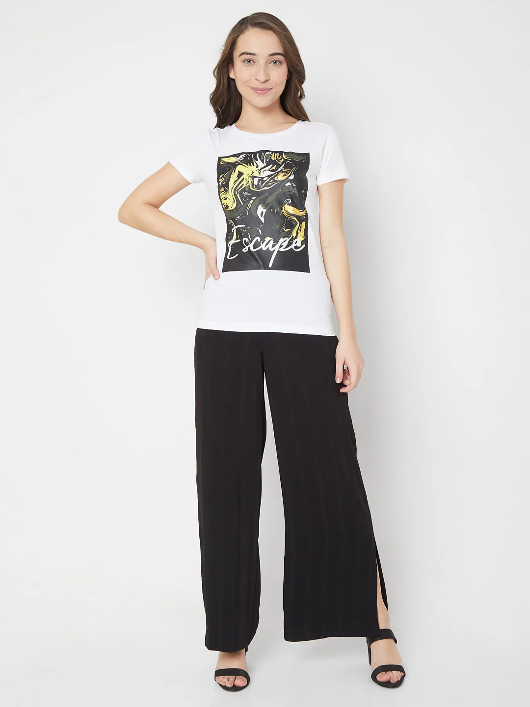 White Graphic Print T-Shirt - Image 5