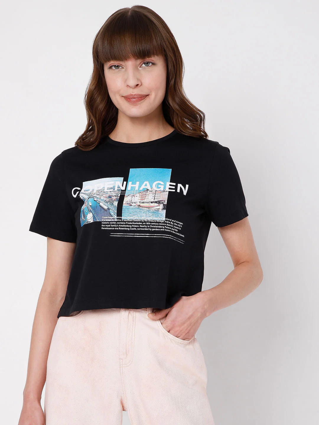 Black Graphic Print T-Shirt - Image 2