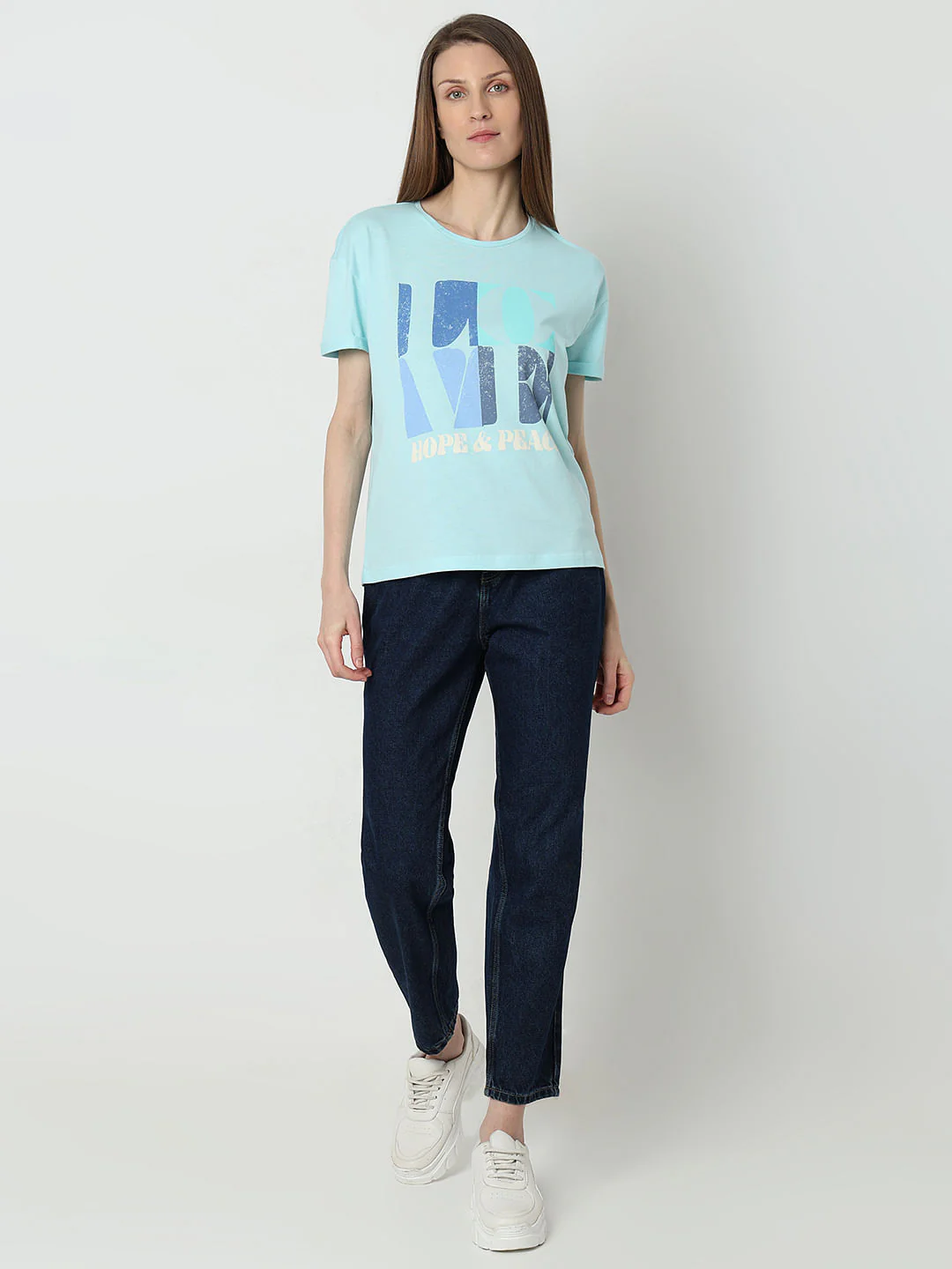 Blue Printed Cotton T-Shirt - Image 5