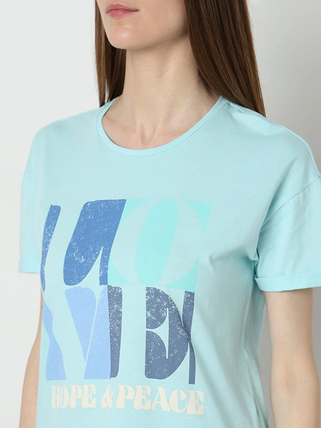 Blue Printed Cotton T-Shirt - Image 8