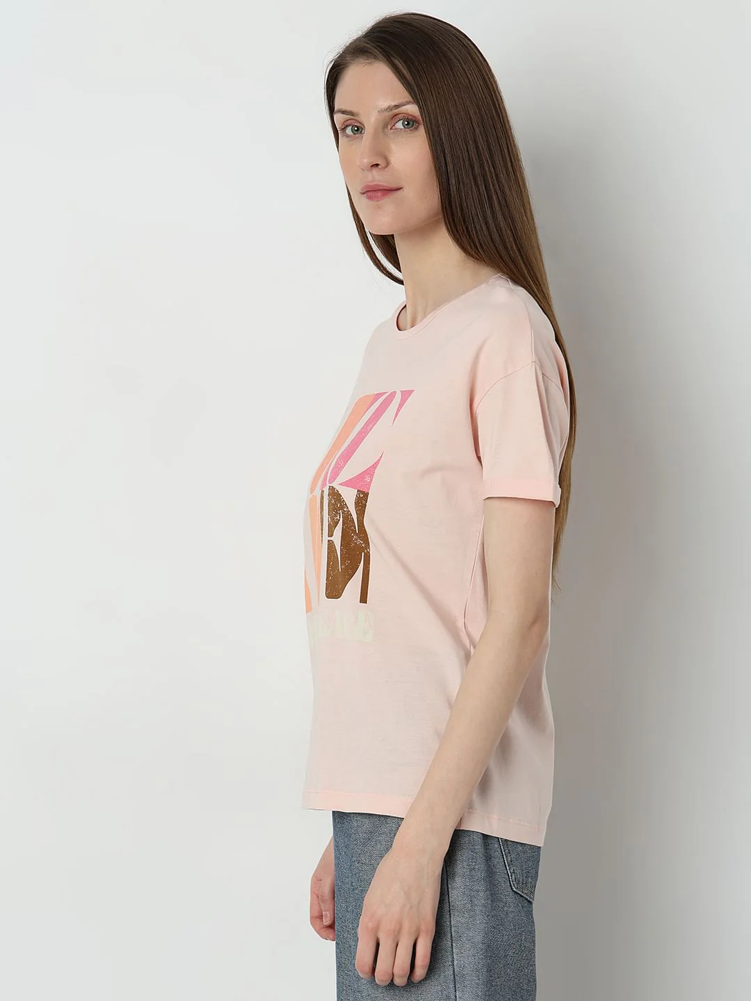 Pink Printed Cotton T-Shirt - Image 3