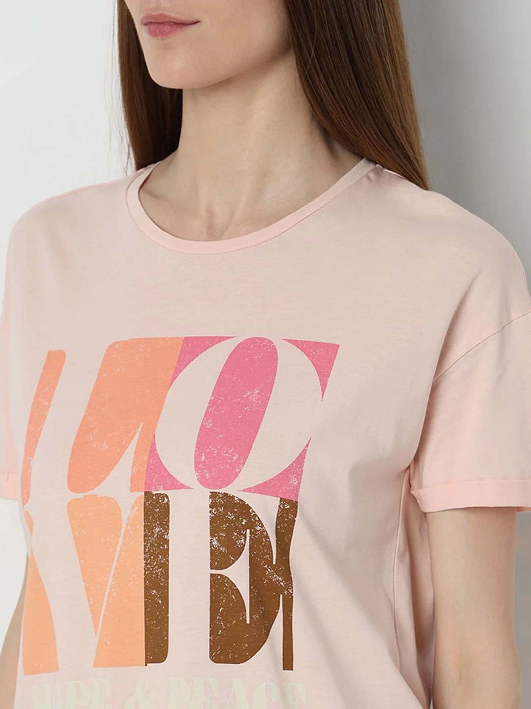Pink Printed Cotton T-Shirt - Image 8