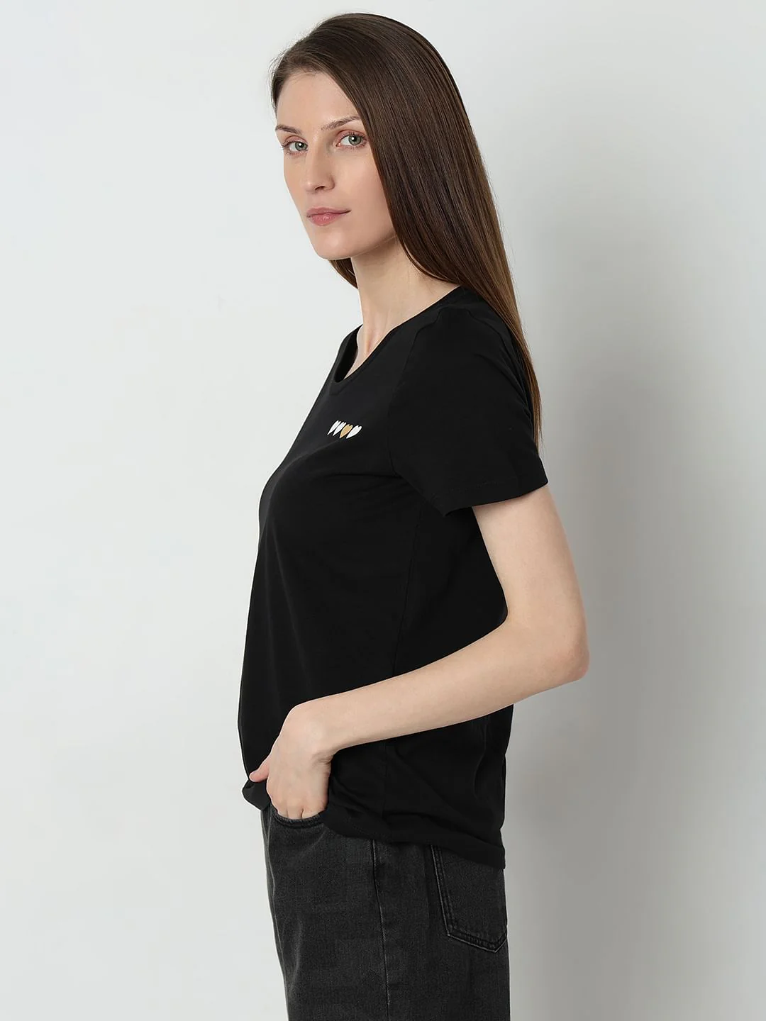 Black Organic Cotton T-Shirt - Image 3