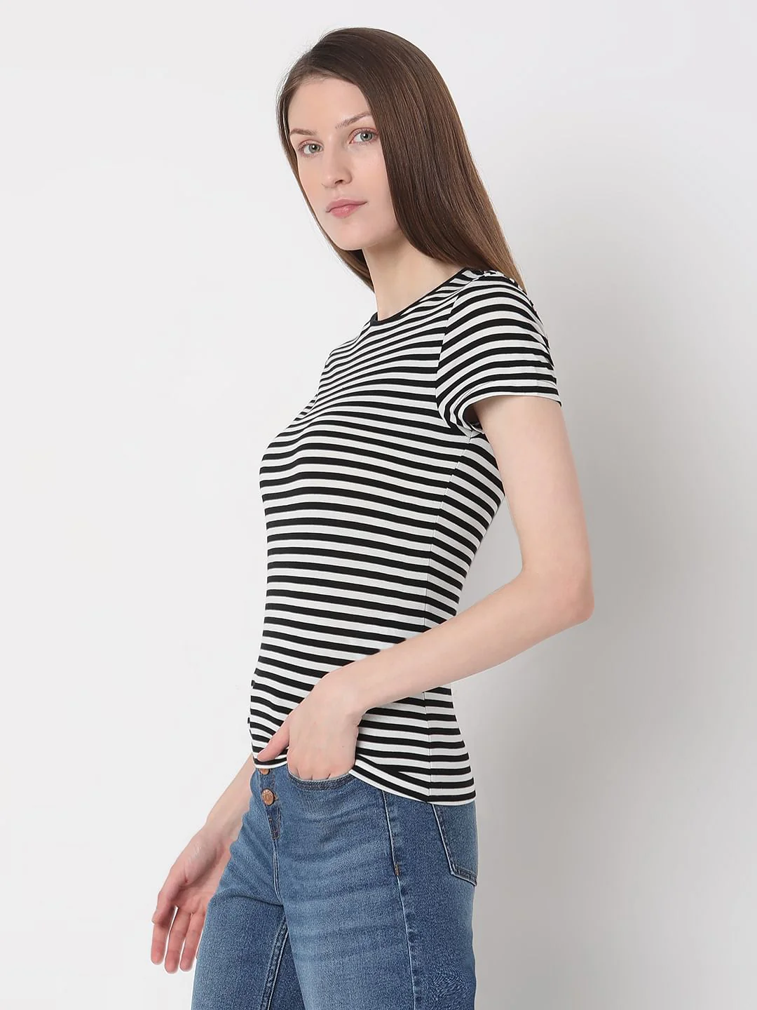 Black Striped T-Shirt - Image 3