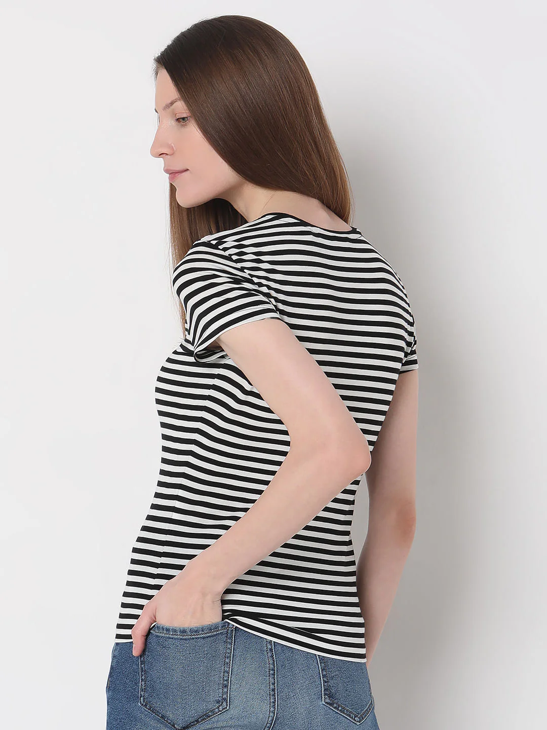 Black Striped T-Shirt - Image 4