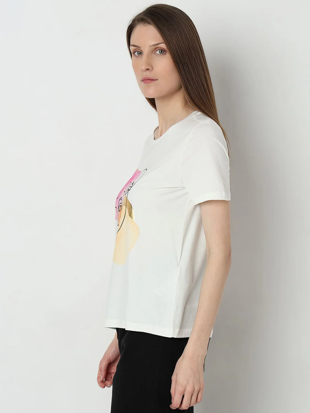 White Graphic Print T-Shirt - Image 3