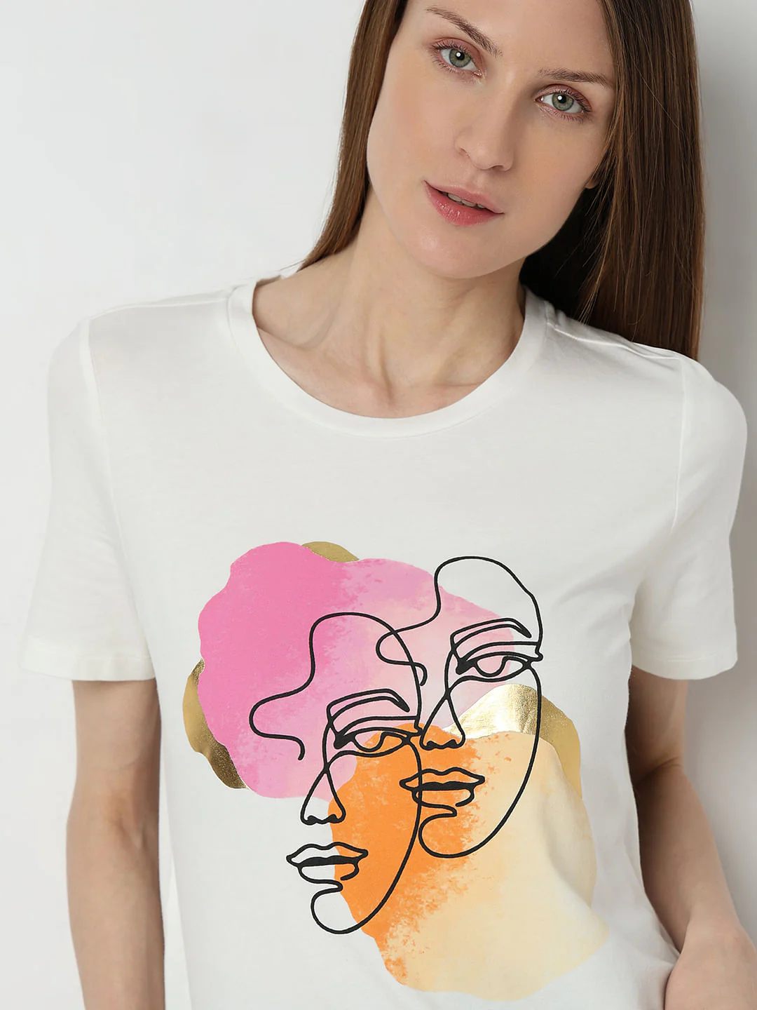 White Graphic Print T-Shirt - Image 6