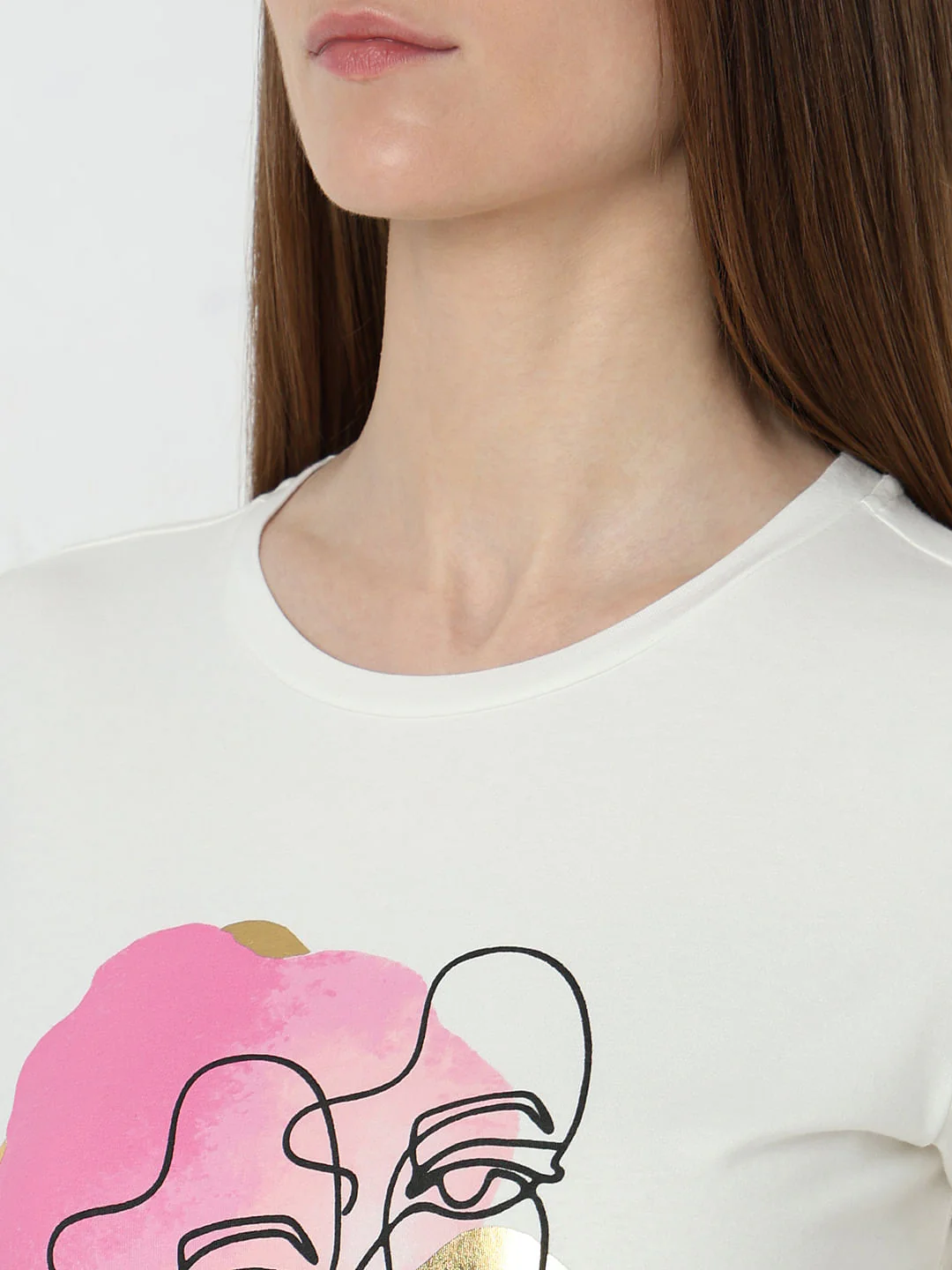 White Graphic Print T-Shirt - Image 8