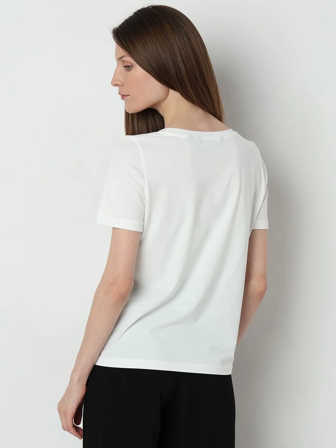 White Foil Graphic Print T-Shirt - Image 4