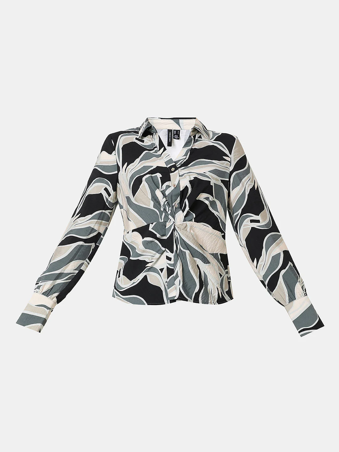 Green Front Knot Co-Ord Set Shirt - Image 7