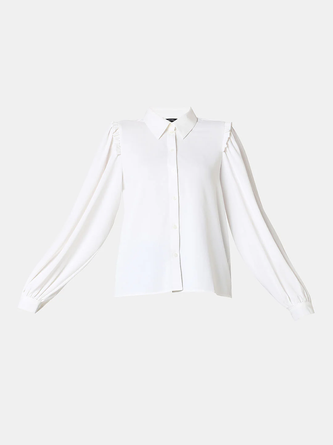White Frill Full Sleeves Shirt - Image 7