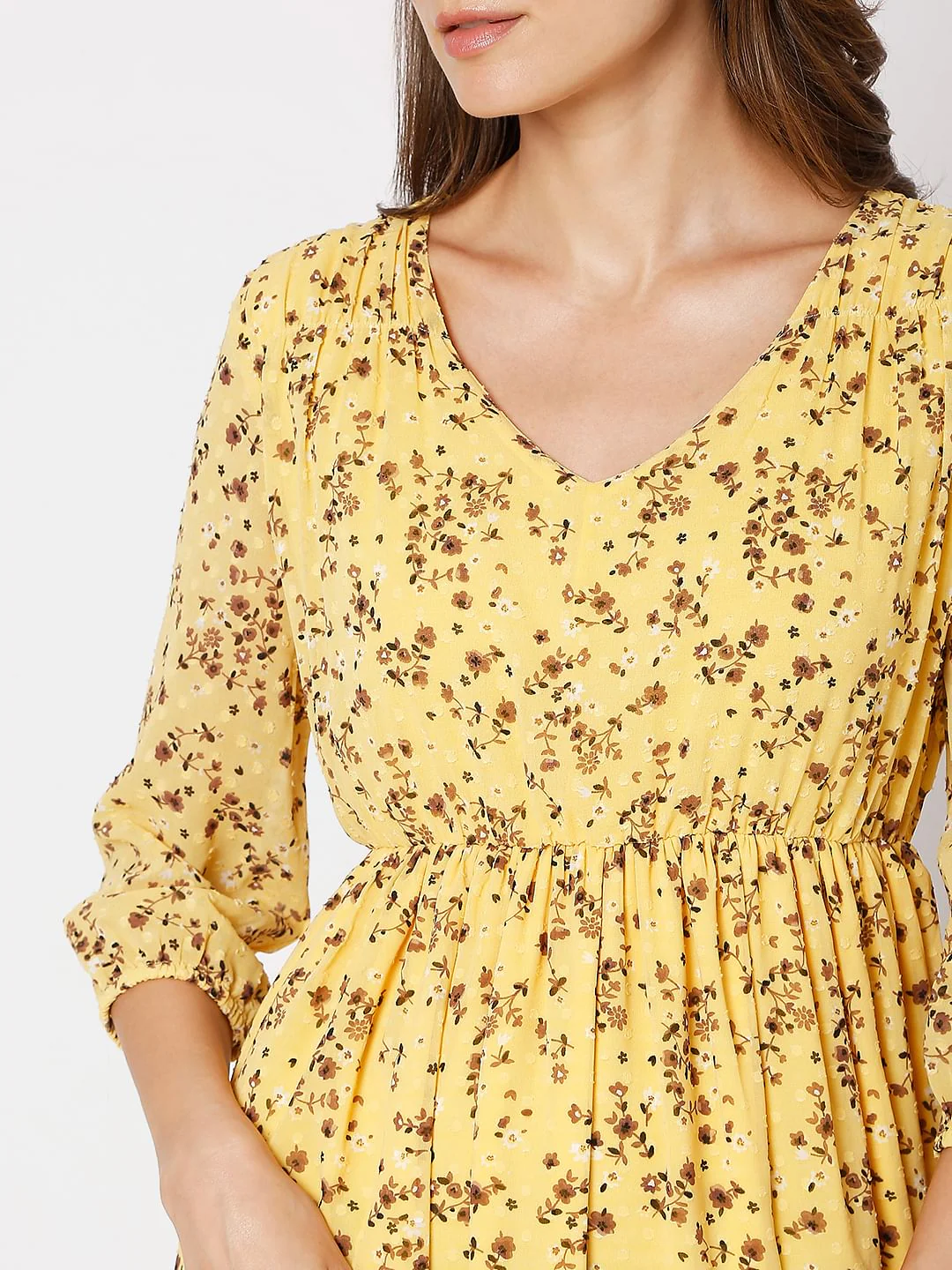 Yellow Floral Maxi Dress - Image 5