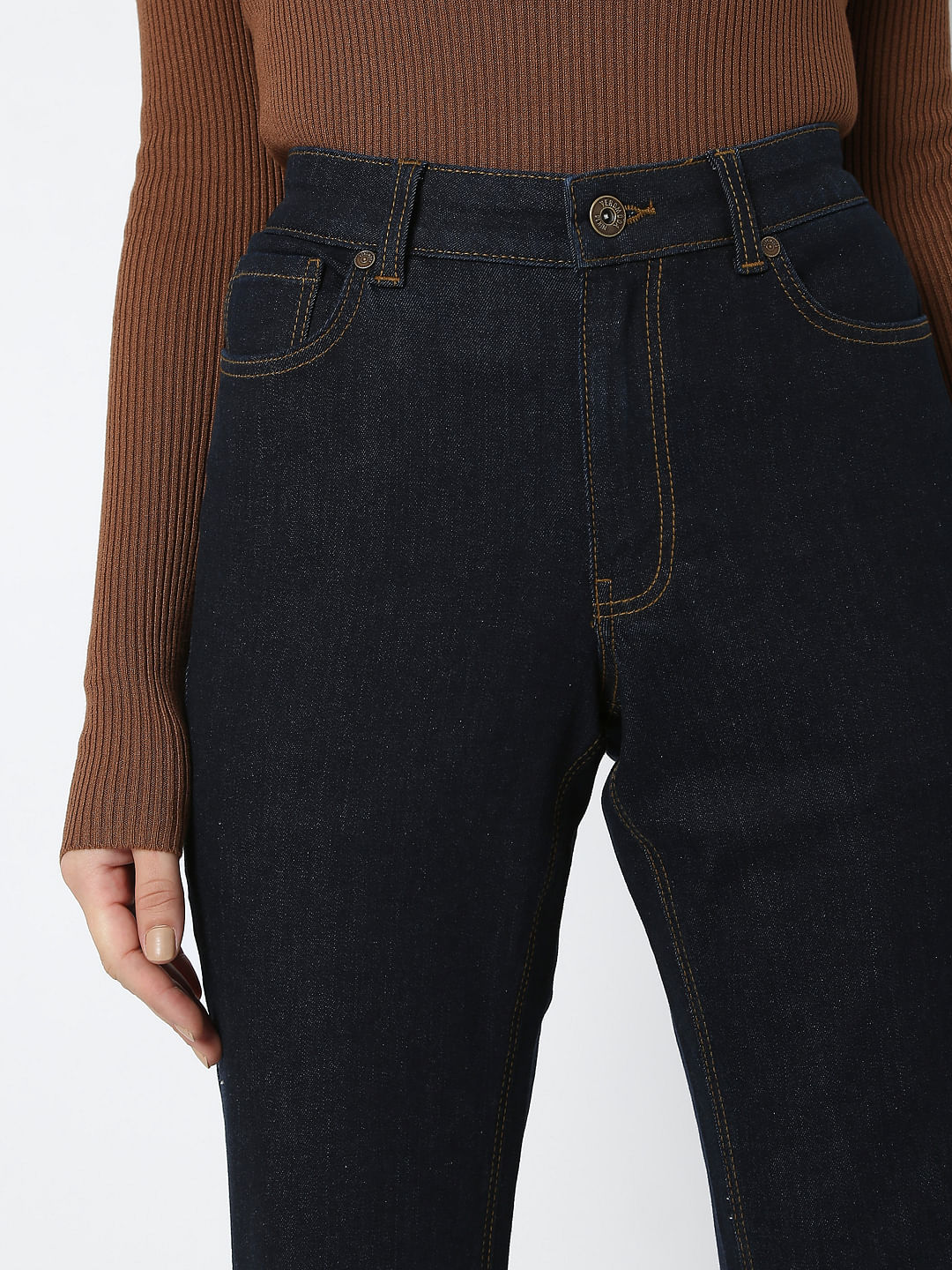 Dark Blue Mid Rise Petra Bootcut Jeans - Image 5