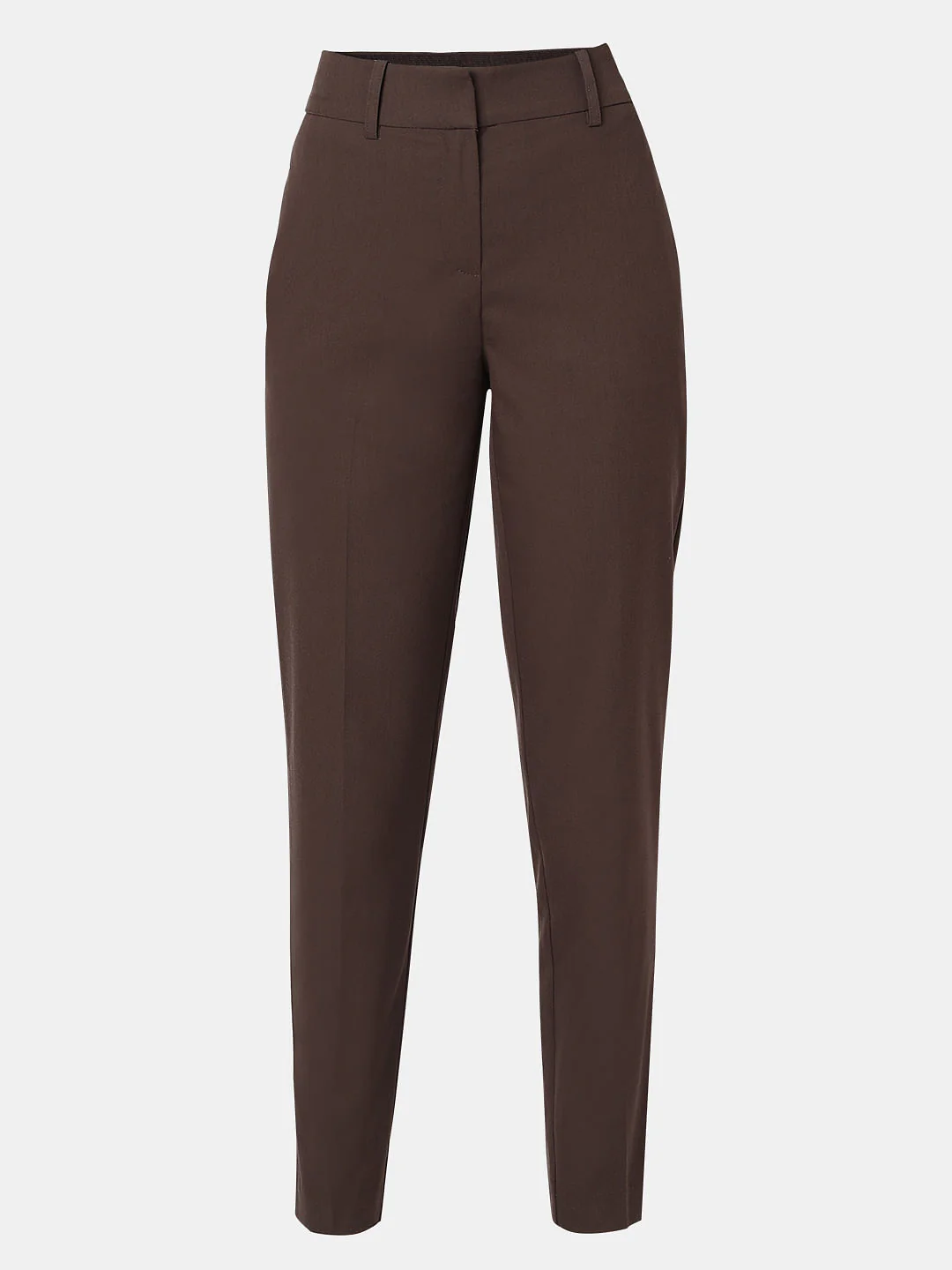 Brown Ankle Length Tapered Fit Pants - Image 7