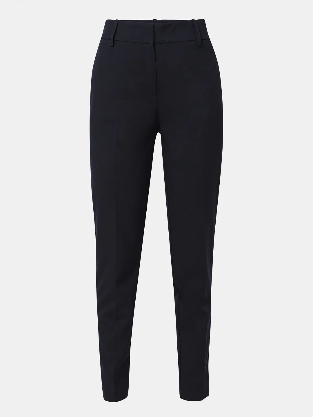 Navy Blue Ankle Length Tapered Fit Pants - Image 7