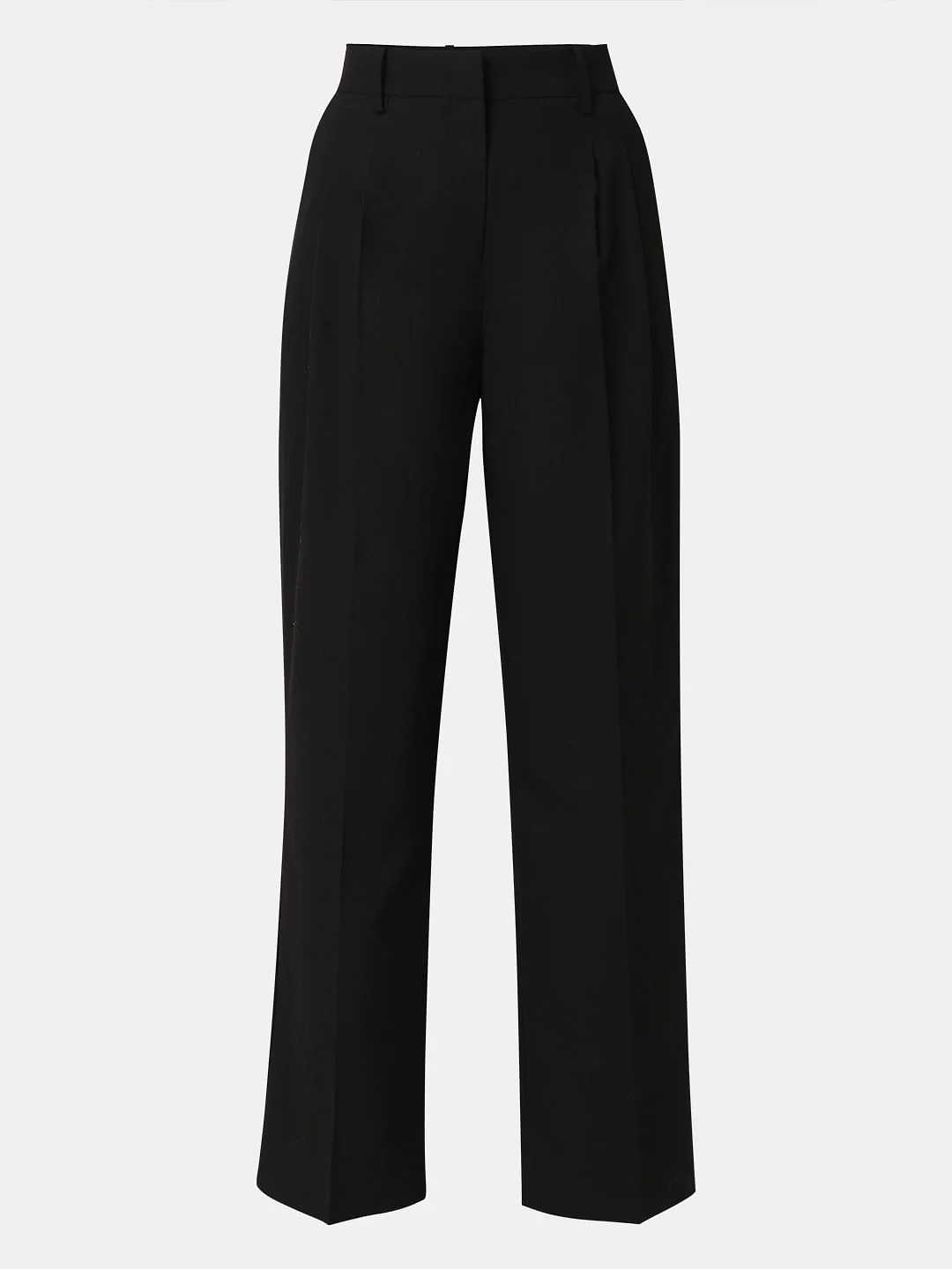 Black Mid Rise Wide Leg Dad Pants - Image 7