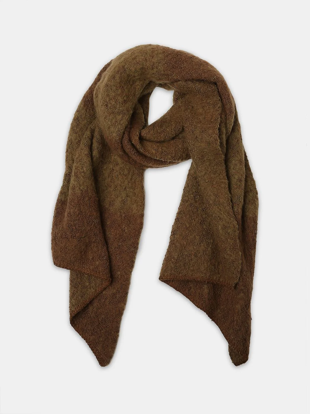 Brown Textured Scarf - Image 2