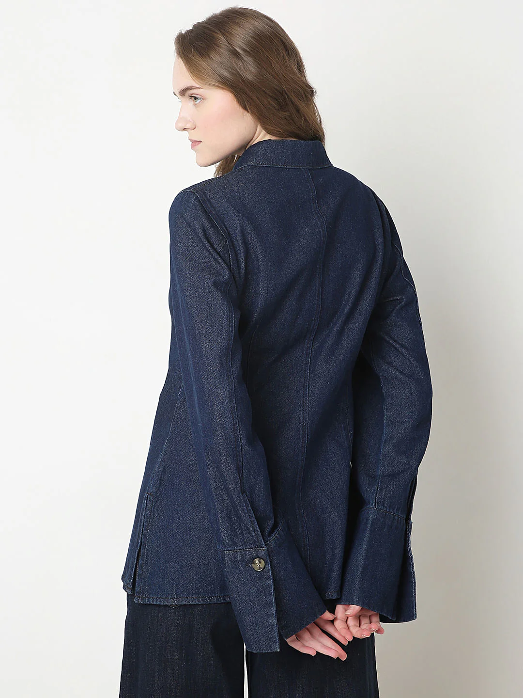 Dark Blue Denim Shacket - Image 4