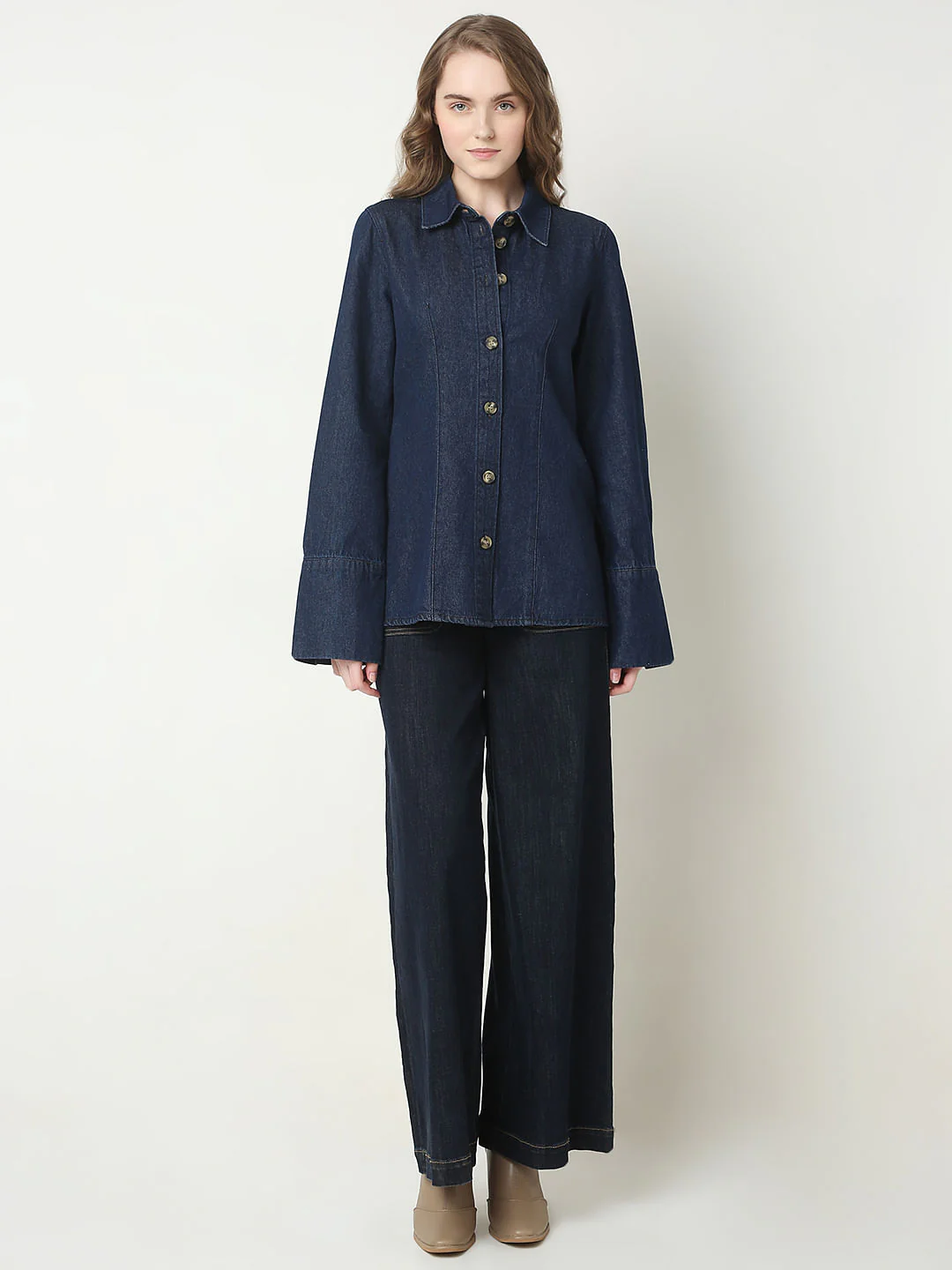 Dark Blue Denim Shacket - Image 5