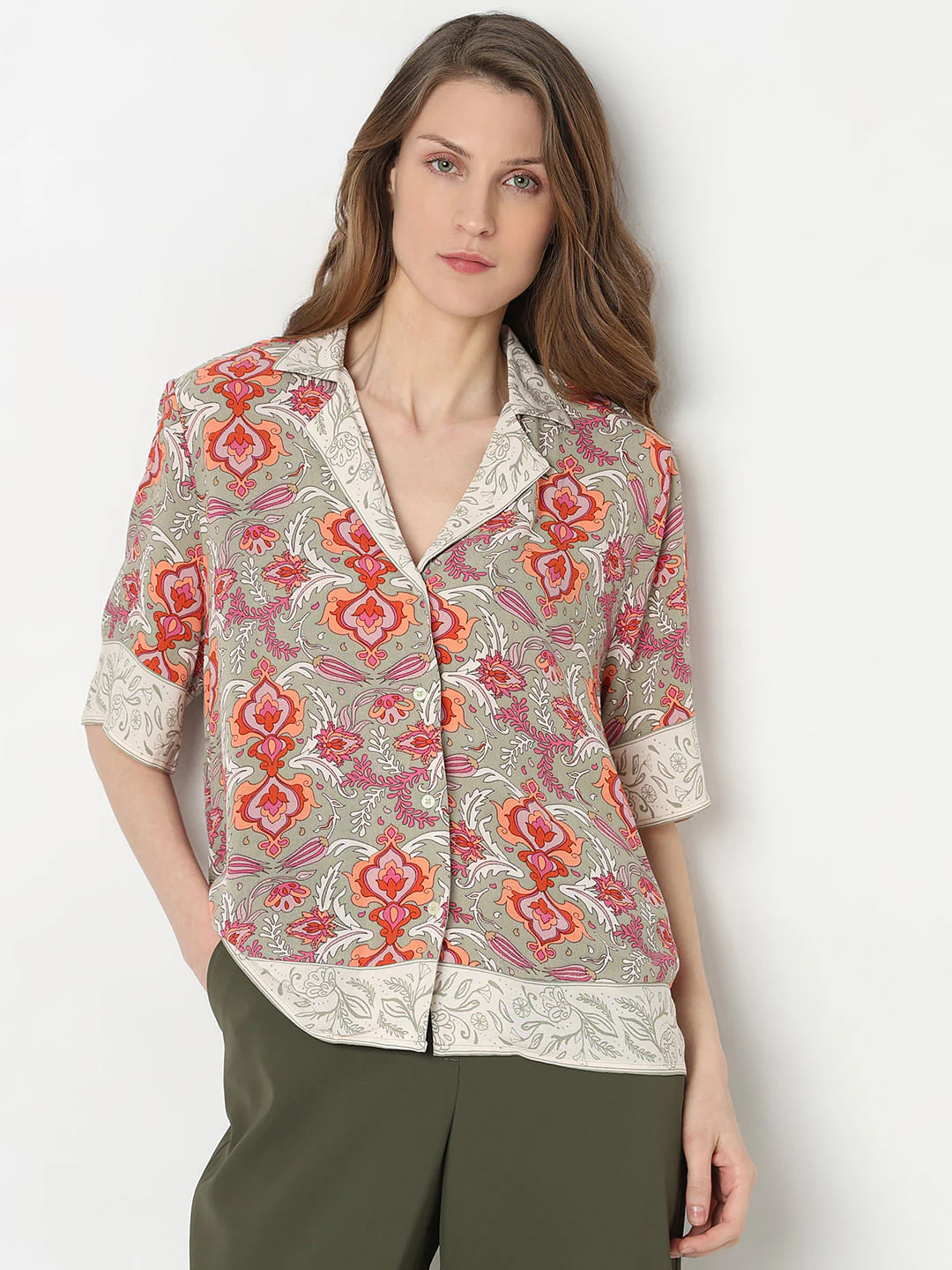 Grey Printed Shirt - Image 2