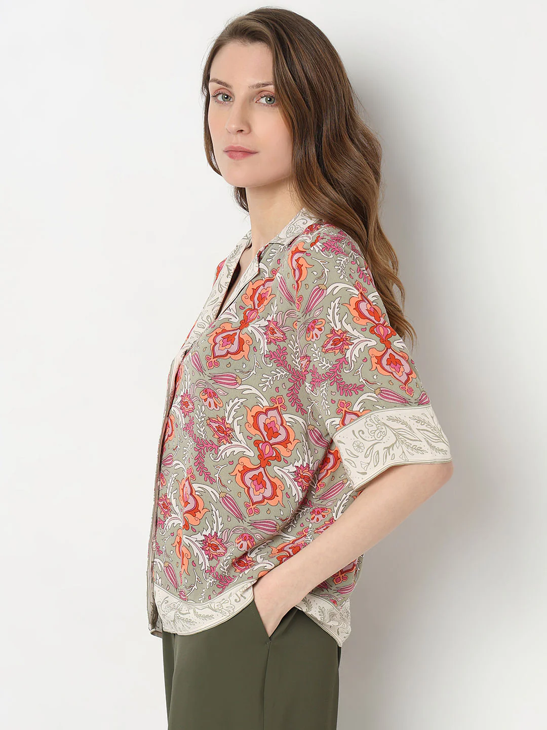 Grey Printed Shirt - Image 3